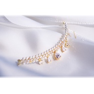 R.I.A Original {Love Road} Three Points bjd sd dd Baby Braided Lace Multicolor Zircon Necklace X222