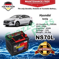 Münster Robust MF CMF NS70 | NS70L | 75D26L (65AH) Car Battery Bateri Kereta for Hyundai Ioniq