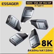 Erassger Type C to HDMI/Dislayport/Vga 8k60Hz 4K120Hz adapter, optional gray alloy case