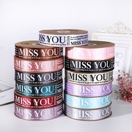 Packaging Cake Box English Letter Ribbon Letter 2.5cm Bow Tie Ribbon Print Ribbon Floral Gift Box