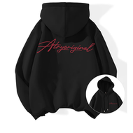 ฮิปฮอปจดหมายฤดูหนาวพิมพ์500G hoodies กำมะหยี่