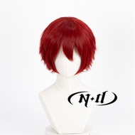 ND Gaara Cosplay Wigs Anime Cosplay Short Red Hair Wigs for Comic Con Coser Theme Party High Quality