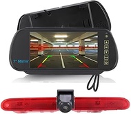 12 mm Lens CMOS Reversing Camera + 7 Inch Car Rear View Mirror Brake Light Car Roof Reversing Camera