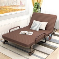 收納式折疊床 | 家用陪護床 | 家用休憩床 | 經濟型單人床 - 100CM寬 - 咖啡色