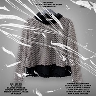 IMPORTED BLOUSE/KOREAN BLOUSE/TURTLENECK BLOUSE/ ABSTRACT BLOUSE/KOREAN STYLE/KOREAN LOOK/IMPORTED W