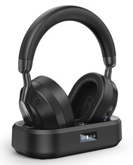 Ensemble-Wireless Headphones for TV Watching, TV Headphones with LED Display Transmitter Charging Ba