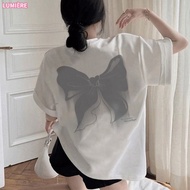 （✨24Hour shipping✨）Maise STUDIO Corak Graffiti Rama-rama Baharu / Baju-T Oversizet Wanita # 9.1