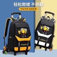 Fashion Pikachu Trolley Schoolbag Girl Elementary School Students Grade 1-3-6 Junior High School Stu
