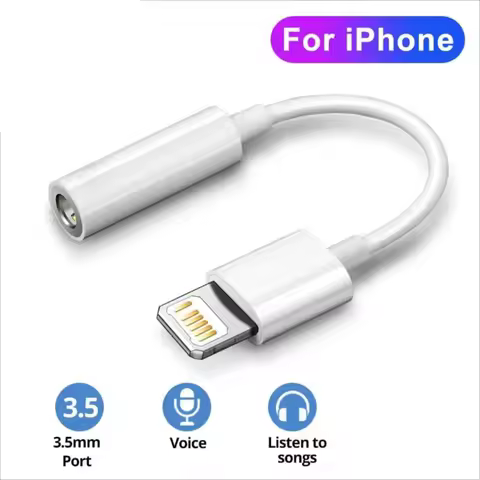 1/2/3/4/5/6PCS For Lighting Headphone Adapter for IPhone 12Mini SE 2020 XS XR X 8 7 + IOS To 3.5 Mm 