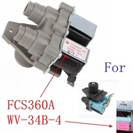 1pcs washing machine water inlet solenoid valve double head water inlet valve part FCS360A for WV-34