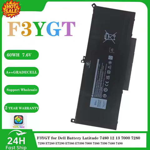 F3YGT DJ1J0 Battery Compatible with Dell Latitude 7000 7280 7380 7290 7390 7480 7490 E7280 E7380 E74