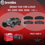 ผ้าเบรค BREMBO LEXUS NX 200t 300 300h ปี14-> (F)P83 145B/C (R)P83 166B/C