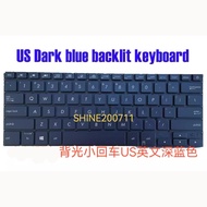 US Layout for ASUS Zenbook Pro 14 UX480 UX480F UX480FD Blue Backlit Laptop Keyboard