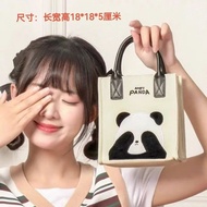 Chengdu Panda Canvas Bag New Style Work Commuter Mini Portable Messenger Canvas Bag Chengdu Souvenir