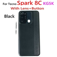 สำหรับ Tecno KG5K 8C ประกาย KG5J ด้านหลังที่อยู่อาศัยประตูกระจกฝาหลังกระจกเลนส์กล้องถ่ายรูป