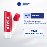 NIVEA Lip Strawberry Shine Caring Lip Balm 4.8g / Lip Care / Red Color / Moisturizing / Shea Butter 