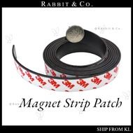 R&C 3M Strong Flexible Rubber Self Adhesive Magnet Magnetic Tape Strip Roll 20-30mm (1 Meter)