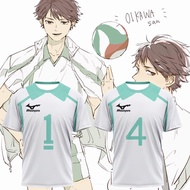 Anime Haikyuu Aoba Johsai High School Volleyball Club Cosplay Costume T-shirt Jersey