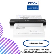 Epson WorkForce ES-60W Wi-Fi Portable Sheetfed Document Scanner
