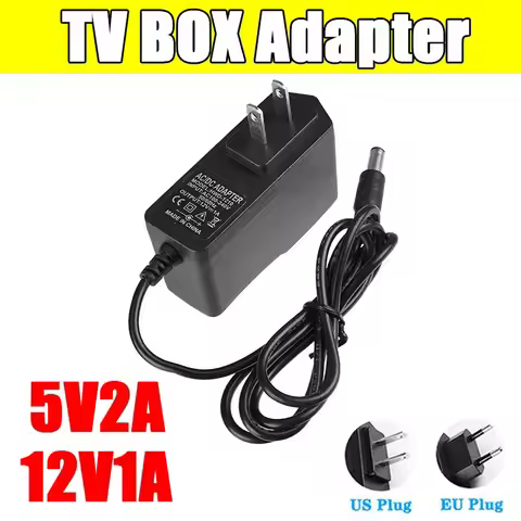 EU US Plug 5V2A New AC 100V-240V Converter Adapter DC 5V 2A 2000mA TV TOX Power Supply Dc 5.5mmx2.1m