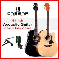 CAESAR (X-410C) 41 Inch Acoustic Guitar Cutaway Body With Accessories Set Gitar Akustik Murah 吉他 配件
