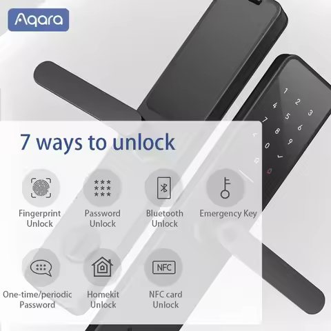 Aqara Smart Door Lock A100 Pro Zigbee Bluetooth 5.0 Apple Homekey Unlock Fingerprint Unlock Work wit