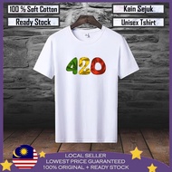 🔥Premium Cotton🔥 420 Baju Viral Lelaki 100% Cotton Men Tshirt Baju Tshirt lelaki Baju Perempuan Baju