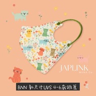 BNN🇹🇼台灣製造 宜昇技研3D 幼童 小童 兒童耳繩 立體口罩 / 花裡弄貓 / JAPLINK 藍鷹 HAOFA同廠 / 夏天恩物 高透氣 高質熔噴布 / 貼臉 密合不漏風 低致敏親膚底層 / #