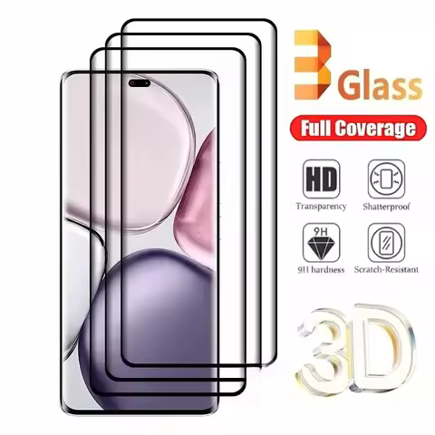 1-3Pcs 3D Full Cover 9H Tempered Glass for Honor 400 Lite 300 200 100 Magic 7 Lite 6 5 Pro X9C X9A X
