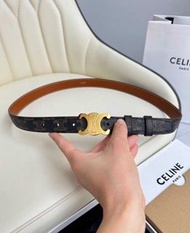 💜CELINE 賽琳腰帶 寬2.5CM 牛皮 凱旋門 黑色 女士 女款 皮帶 禮盒 送禮 節日 生日 Women's belts gift boxes gifts holidays birthdays