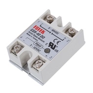 Single Phase Solid State Relay DC-DC SSR-40DD 40A DC3-32V DC5-60V สีขาว + เงิน