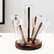 Aesthetic Glass Rack Wooden Mug Glass Rack