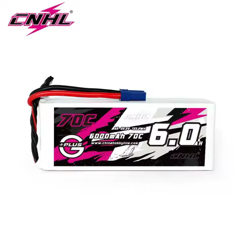 CNHL Lipo 6S 22.2V Battery 6000mAh 70C G+PLUS With EC5 Plug For RC Car Airplane Helicopter Jet Edf S