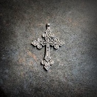 Silver cross necklace pendant,handmade silver Cross jewellery,christianity cross