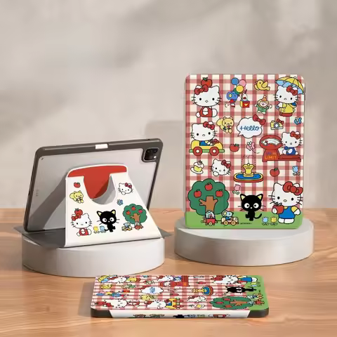 Hello Kitty For iPad Case Ipad Pro 4 5 6 12.9 inch protective Case 1 ipad 10 Gen air M2 M3 Roating A