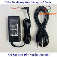 [Chân To] Sạc Laptop Asus 19V – 3.42A – 65W (ADAPTER ASUS 19V-3.42A) chân 5.5x2.5mm