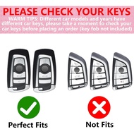 Key Fob Cover with Diamond Keychain, Car Key Shell for Women, Compatible with BMW X1 X3 X4 X5 X6 1 2