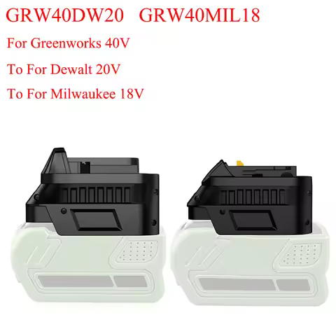 For Greenworks 40V Batteries GRW40DW20 GRW40MIL18 Battery Adapter Compatible with For Dewalt/Milwauk