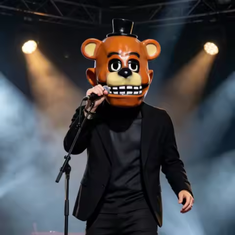 Freddy Fazbear FNAF Latex Mask Bear Full Face Mask Five Nights at Freddy's Hallowmas Cosplay Costume