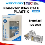 Vention Cat 6 Plastic RJ45 Connectors, 100 Pieces - RJ45 UTP Connectors, Cat 5 6 Lan Cables