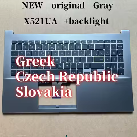 100%New GK CS CZ For ASUS X521 X521U X521UA laptop keyboard Palmrest Assembly TOP cover C case backl