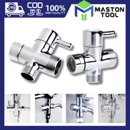 Bathroom Toilet T Adapter Switch Diverter Angle Valves Brass 3 Way Shower Angle Valve 3-Way Brass