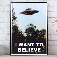 X Files "I WANT TO BELIEVE" POSTER After Work FOX MULDER Size 33x48 cm.