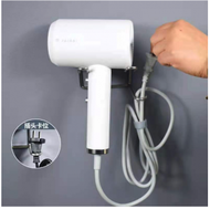日本暢銷 - 不銹鋼吹風機置物架洗手間衛生間免打孔電吹風支架浴室吹風筒壁掛架