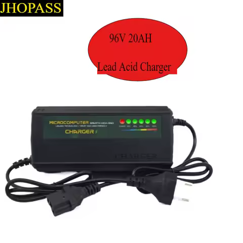 Smart HD 96V 20AH 6 LED Display Lead Acid Battery Charger for Motorcycle E-bike Scooter Car AC110V-2