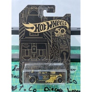 Hot Wheels Card Variant Bone Shaker Black Gold 50th