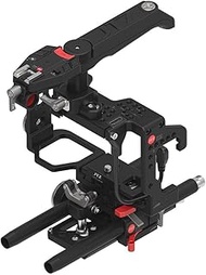 JTZ DP30 JL-JS7 Electronic Camera Cage Video Stabilizer Rig + 15mm Rail Base Plate,Top Handle for SO