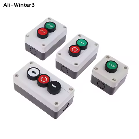 1 Piece Emergency Stop Industrial Control Button Box With Arrow Symbol CNC Start Stop Self Sealing W