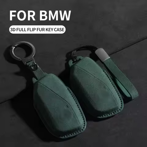 Suede Leather Car Remote Key Case Cover Shell For BMW 7 Series G70 G09 XM U06 G81 M3 i7 X7 G07 LCI i