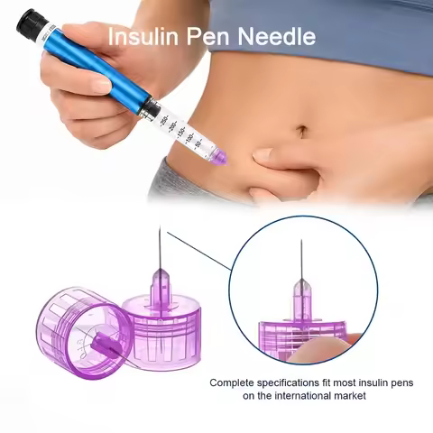 Disposable Insulin Injection Pen Needle 100Pack 31G 32G 4/5/6/8mm Independent Packaging Universal Fi